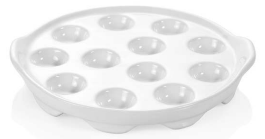 Piatto in porcellana per 12 Escargot